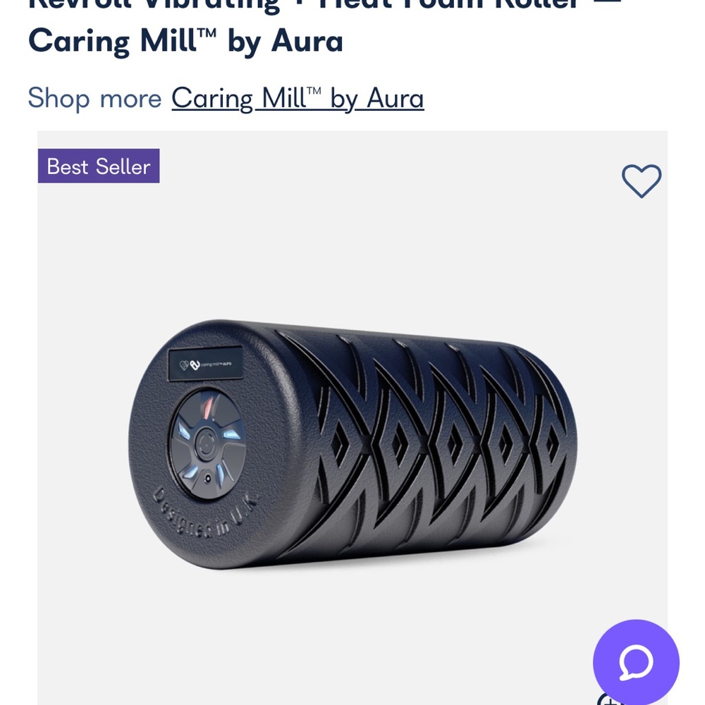 Aura Black Vibrating Fitness Roller